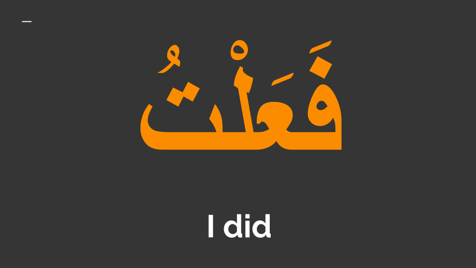 I did in Arabic,