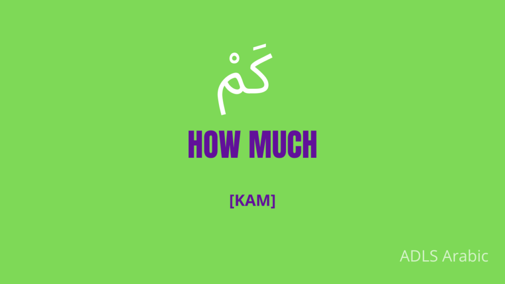 How to say how much in Arabic